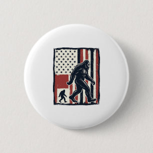 Vintage Forest Creature Flag Vector Shirt Design_1 2 Inch Round Button