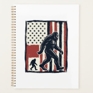 Vintage Forest Creature Flag Vector Shirt Design_1 Planner