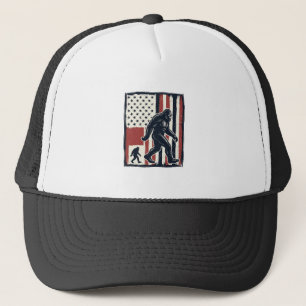 Vintage Forest Creature Flag Vector Shirt Design_1 Trucker Hat