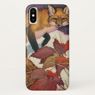 Vintage Forest Creatures Red Fox Wild Animal Case-Mate iPhone Case