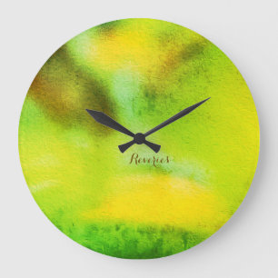 Vintage Forest Dreamer – Abstract Nature Visions Large Clock