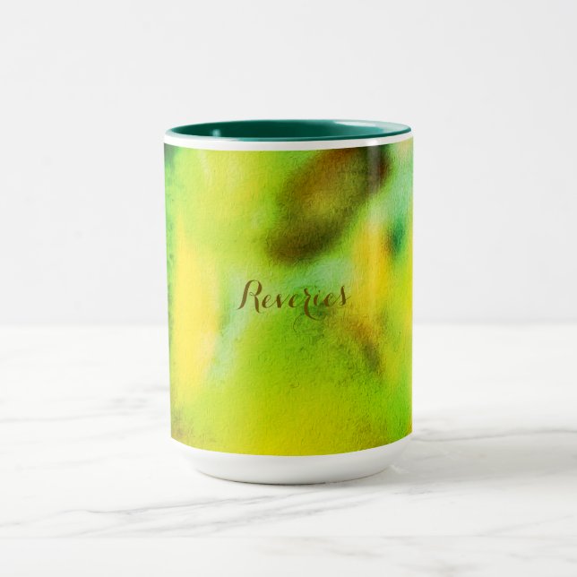 Vintage Forest Dreamer – Abstract Nature Visions Mug (Center)