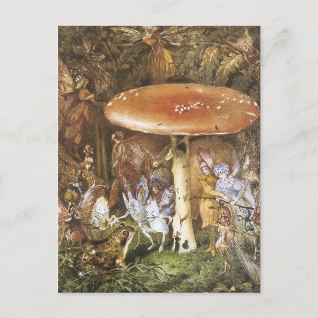 Vintage Forest Faeries Postcard (Front)