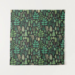 Vintage Forest Floral Seamless Design Tapestry