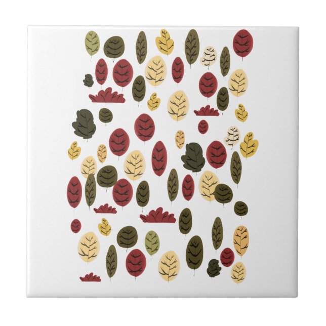 Vintage forest pattern tile (Front)