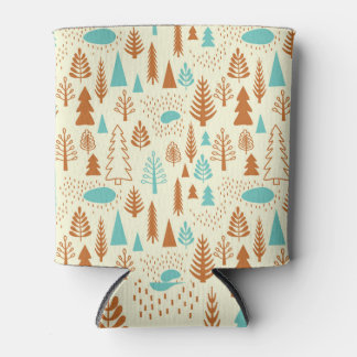 Vintage Forest: Timeless Natural Pattern. Can Cooler