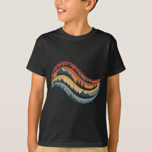 Vintage Forest Trees Hiking Mountain Outdoors Natu T-Shirt