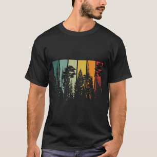 Vintage Forest Trees Outdoors Nature Hiking Campin T-Shirt