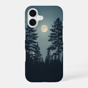 Vintage Forest Under the Moon iPhone 16 Case