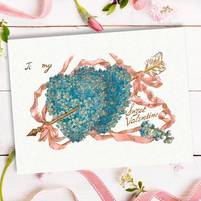 Vintage Forget-Me-Not Hearts Postcard (Creator Uploaded)