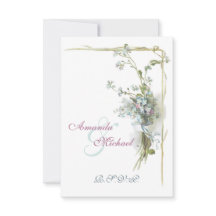 Vintage forget me nots RSVP