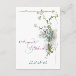 Vintage forget me nots RSVP Card