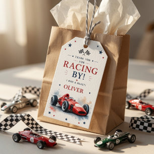 Vintage Formula Race Car Gift Tags Personalized
