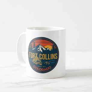 vintage fort colllins colorado mountain camping coffee mug