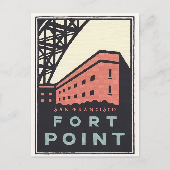 Vintage Fort Point Travel Postcard (Front)