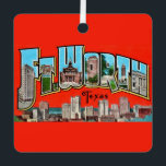 Vintage Fort Worth TX Ornament<br><div class="desc">Terrific retro postcard from Fort Worth, Texas repurposed!</div>