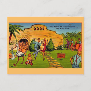 Vintage Fountain Of Youth Travel Postcard