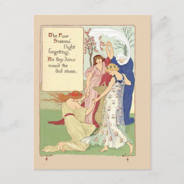 Vintage Four Seasons Postcard (Front)
