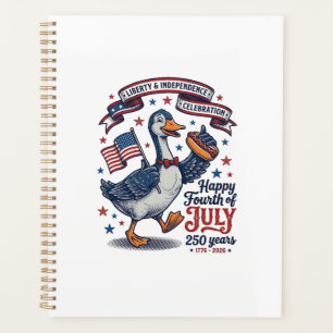 Vintage Fourth of July Goose 250 Years Shirt Desig Planner