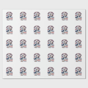 Vintage Fourth of July Goose 250 Years Shirt Desig Wrapping Paper