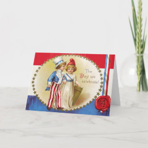 Vintage Fourth Of July Greeting Card