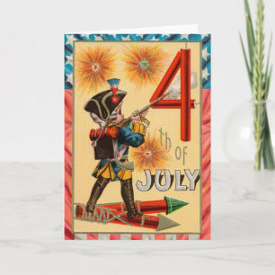 Vintage Fourth Of July Greeting Card