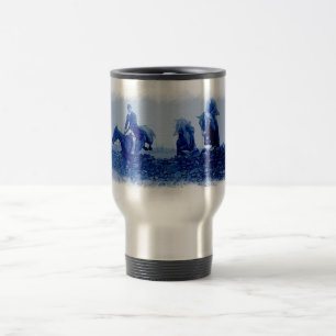 Vintage Fox Hunt Aluminum Travel Mug