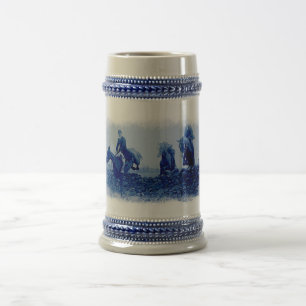 Vintage Fox Hunt Ceramic Tankard Beer Stein