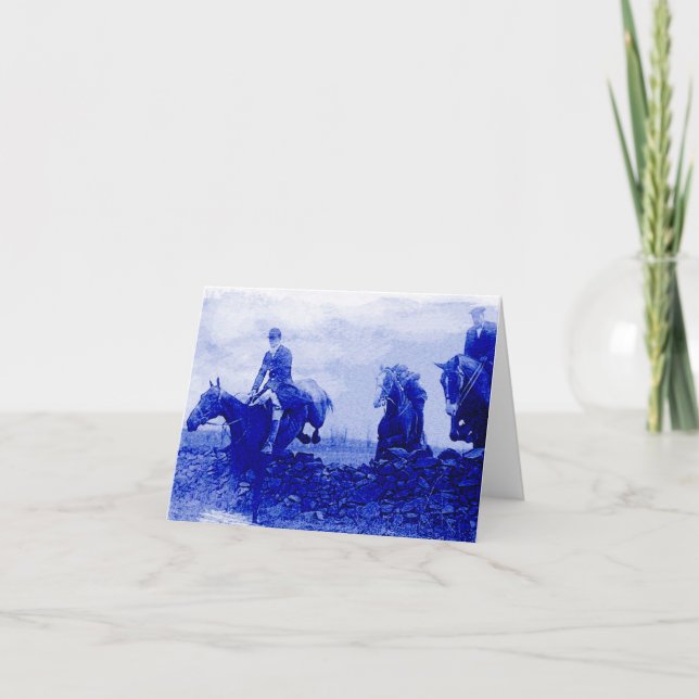 Vintage Fox Hunt Note Card (Front)