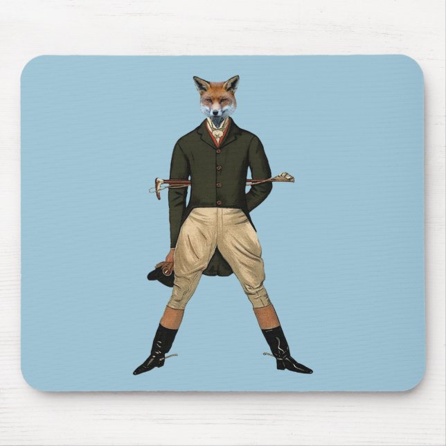 Vintage fox Hunting Mouse Pad (Front)