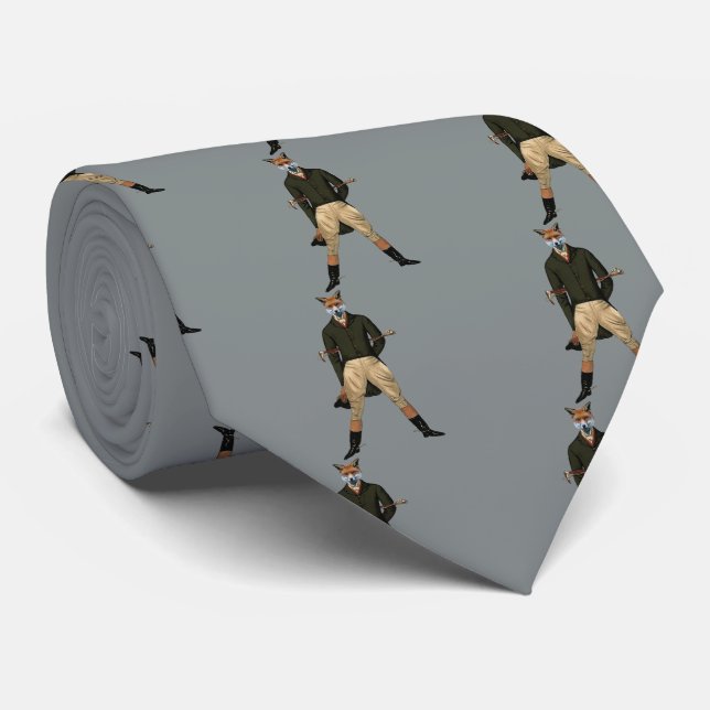 Vintage fox Hunting Tie (Rolled)