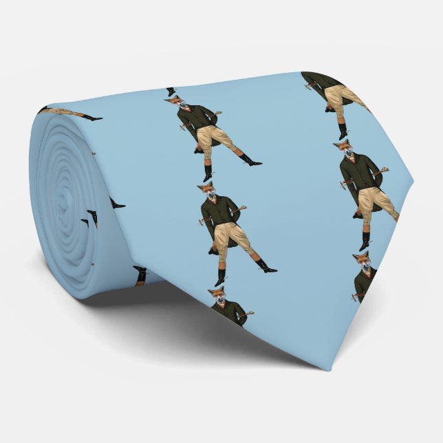 Vintage fox Hunting Tie (Rolled)