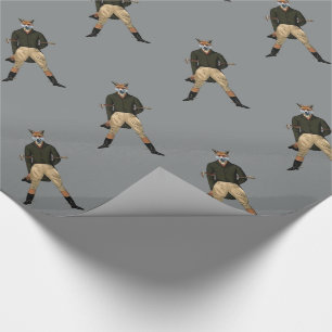 Vintage fox Hunting Wrapping Paper