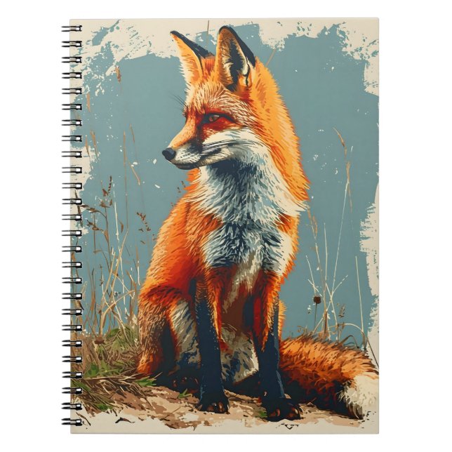 Vintage Fox: Timeless Wildlife Charm Notebook (Front)