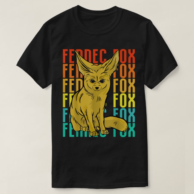 Vintage Foxes Fennec Fox T-Shirt (Design Front)