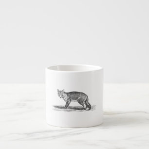 Vintage Foxy Fox Illustration - 1800's Foxes Espresso Cup