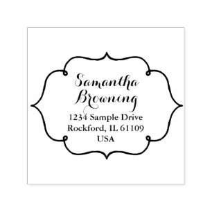 Vintage Frame Black & White + your ideas Self-inking Stamp