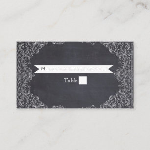 Vintage frame & chalkboard wedding place card