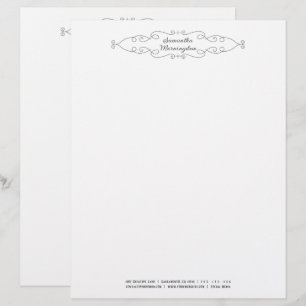 Vintage Frame Decoration - Spirals 1 Letterhead