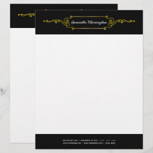Vintage Frame Decoration - Spirals 3a Letterhead