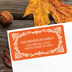 Vintage Frame Halloween Return Address Label