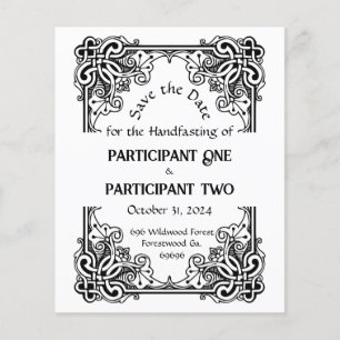 Vintage Frame Handfasting Flat Save The Date Card