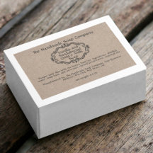 Vintage Frame Kraft Paper Style Soap Box Label
