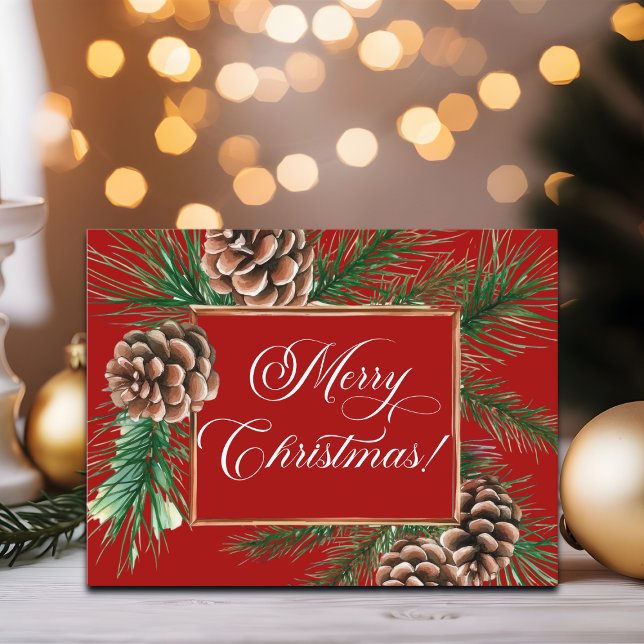 Vintage Frame Merry Christmas Holiday Postcard (Creator Uploaded)