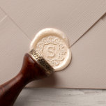 Vintage Frame & Monogram Wax Seal Stamp<br><div class="desc">An intricate vintage border design frames your custom monogram. We made the frame as bold as possible to keep the detailed lines visible. A single monogram initial sits in the centre and can be used for couples' wedding mail, a family's seasonal mail, or for an added touch of romance to...</div>