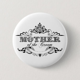 Vintage Frame Mother of the Groom Bridal Party 2 Inch Round Button