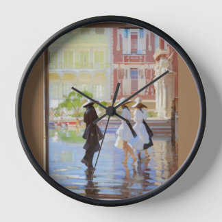 Vintage frame panel design 2 Wall Clock
