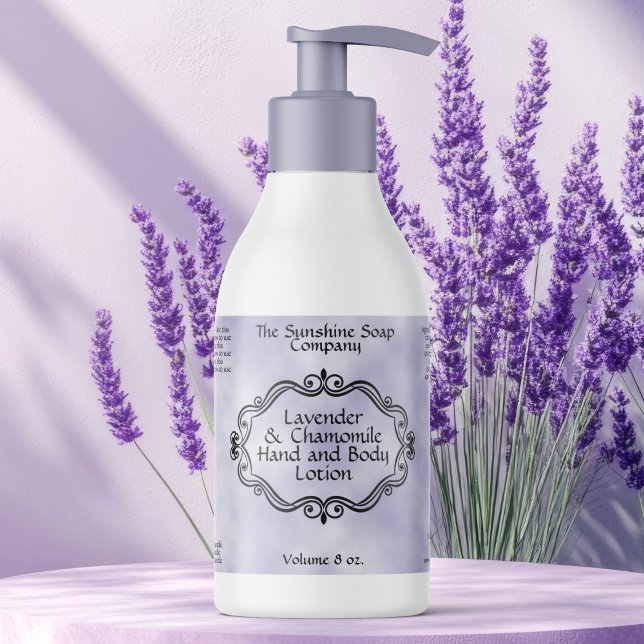 Vintage Frame Purple Parchment Cosmetics Bottle Sticker (Creator Uploaded)