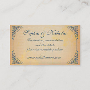 Vintage Frame -wedding insert card