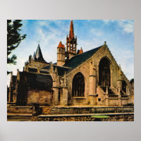 Vintage France, Bretagne, Penmarch, Eglise St Nonn